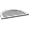Ekena Millwork Round Top Surface Mount PVC Gable Vent: Functional, w/ 2"W x 1-1/2"P Brickmould Frame, 28"W x 22"H GVPRT28X2202SF - alternate 3